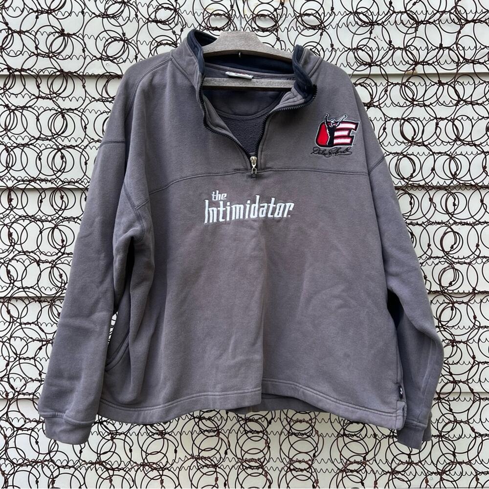 Vint. Y2K Dale Earnhardt The Intimidator NASCAR quarter zip pull over sweatshirt